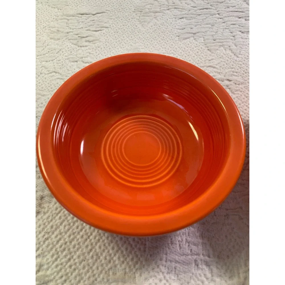 Vintage Fiesta Red Fruit Bowls Set of 2 Homer Laughlin USA HLC 50s 60s 4.75 inch